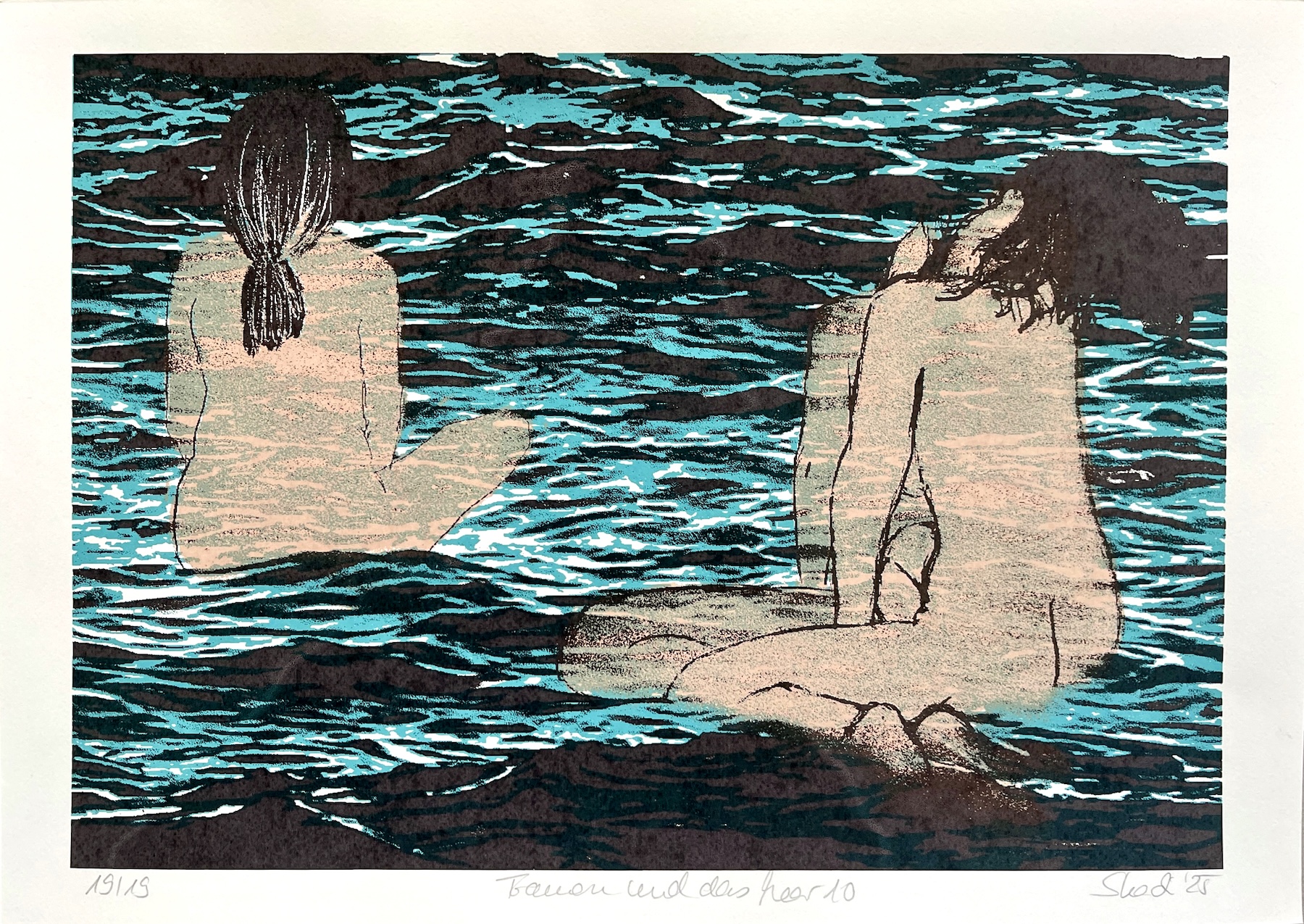 Frauen_und_das_Meer_10, Skadi Engeln, Siebdruck